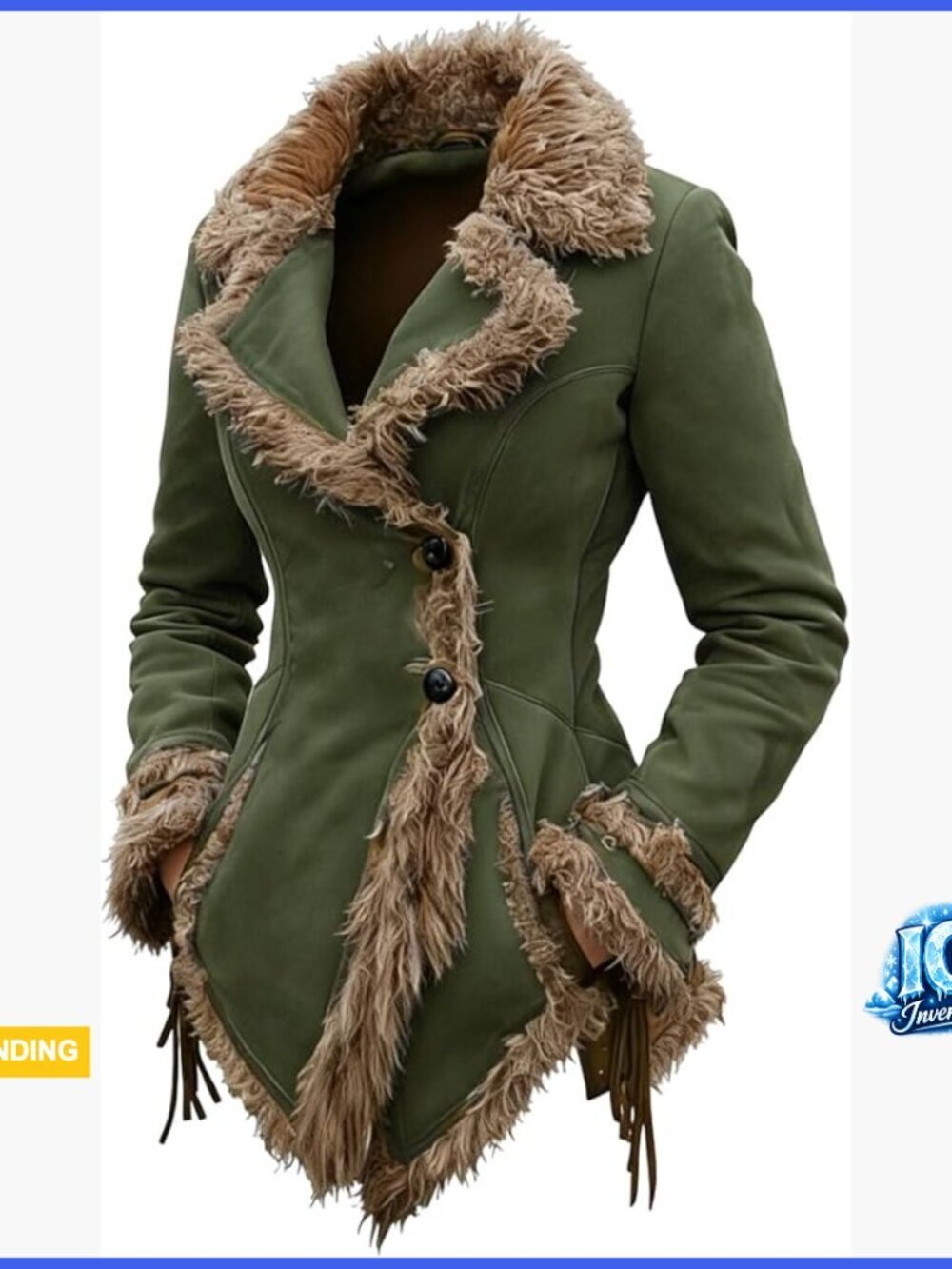 Faux Leather Retro Suede Jacket with Faux Fur Lapel Collar Slim Fit